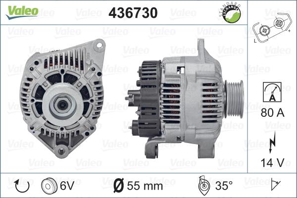 Valeo 436730 - Генератор vvparts.bg