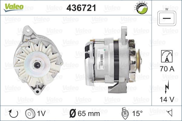 Valeo 436721 - Генератор vvparts.bg