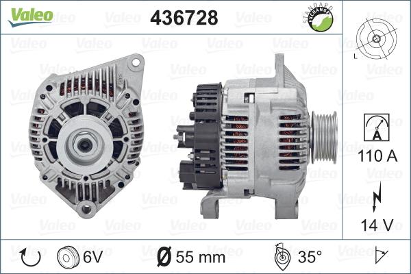 Valeo 436728 - Генератор vvparts.bg