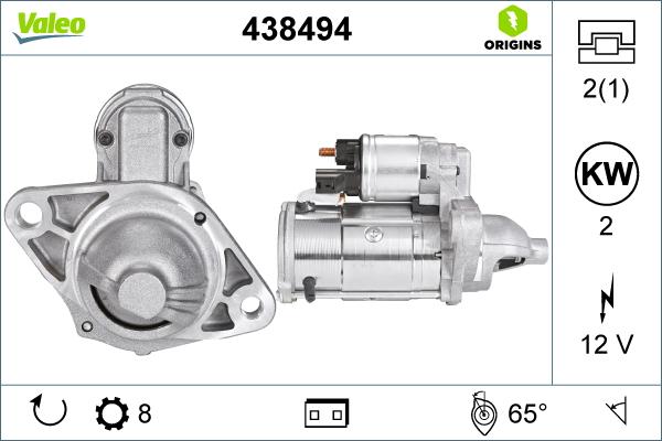 Valeo 438494 - Стартер vvparts.bg