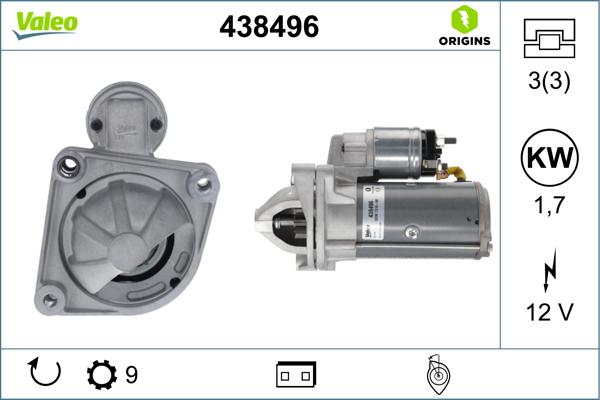 Valeo 438496 - Стартер vvparts.bg