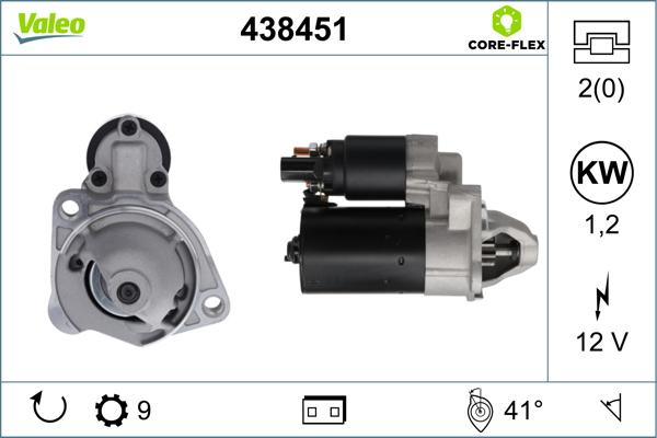 Valeo 438451 - Стартер vvparts.bg