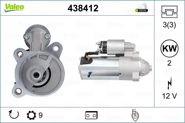 Valeo 438412 - Стартер vvparts.bg