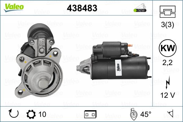 Valeo 438483 - Стартер vvparts.bg