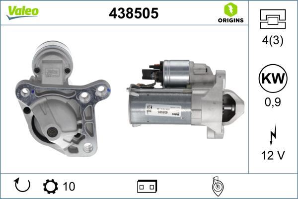 Valeo 438505 - Стартер vvparts.bg