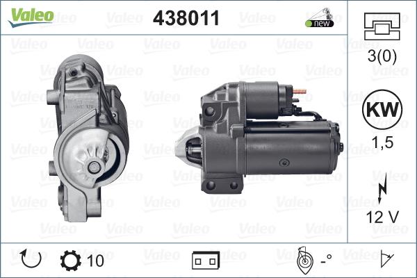 Valeo 438011 - Стартер vvparts.bg