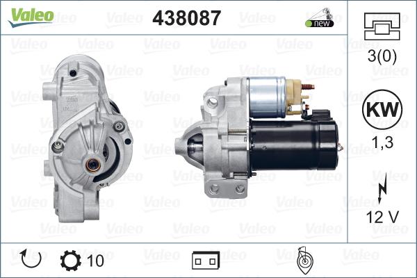 Valeo 438087 - Стартер vvparts.bg