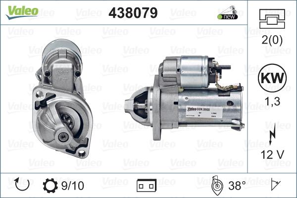 Valeo 438079 - Стартер vvparts.bg