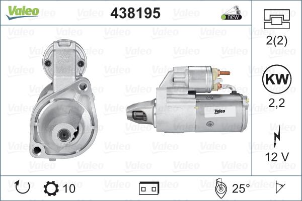 Valeo 438195 - Стартер vvparts.bg