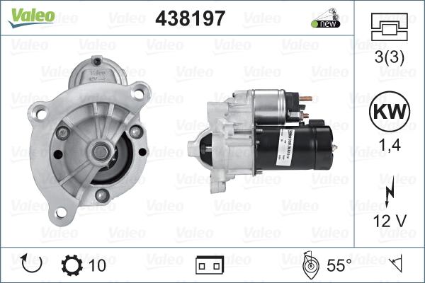 Valeo 438197 - Стартер vvparts.bg