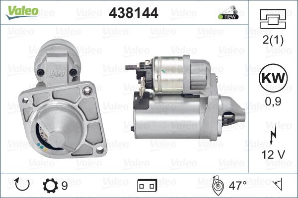 Valeo 438144 - Стартер vvparts.bg