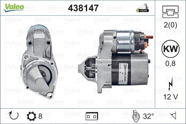 Valeo 438147 - Стартер vvparts.bg