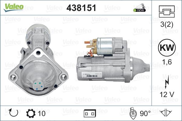 Valeo 438151 - Стартер vvparts.bg