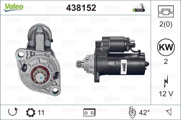 Valeo 438152 - Стартер vvparts.bg