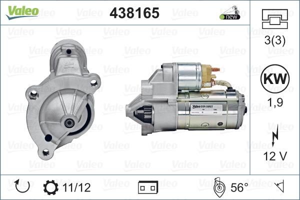 Valeo 438165 - Стартер vvparts.bg