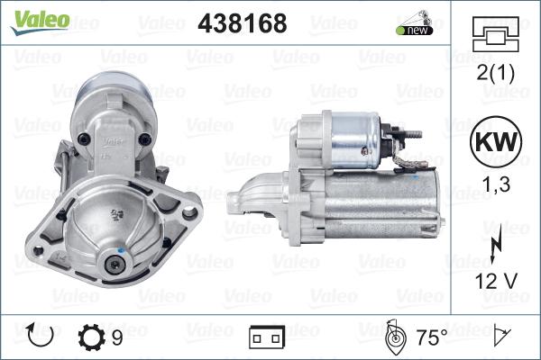 Valeo 438168 - Стартер vvparts.bg