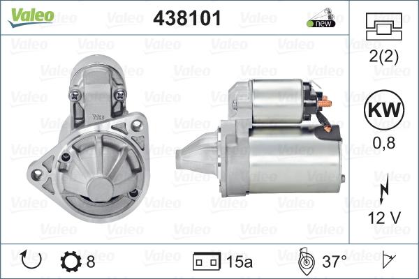 Valeo 438101 - Стартер vvparts.bg