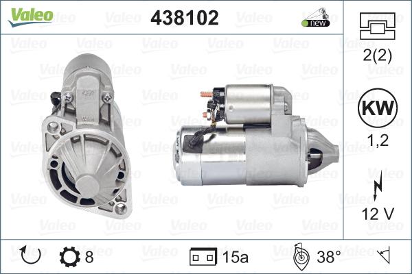 Valeo 438102 - Стартер vvparts.bg