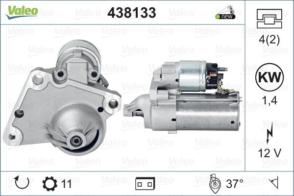 Valeo 438133 - Стартер vvparts.bg