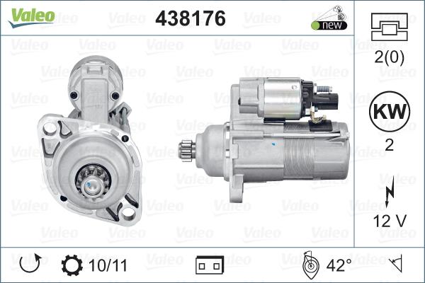 Valeo 438176 - Стартер vvparts.bg