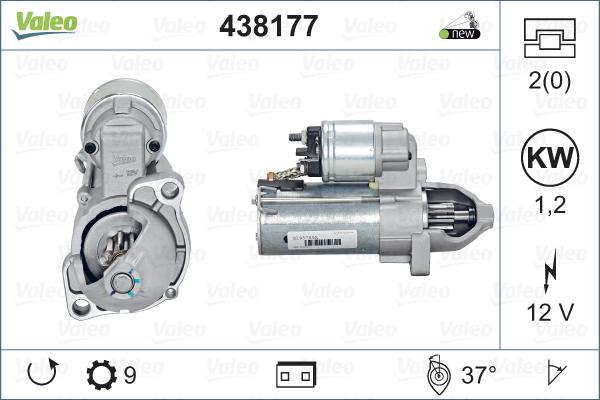 Valeo 438177 - Стартер vvparts.bg