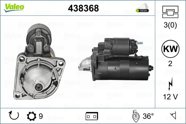 Valeo 438368 - Стартер vvparts.bg