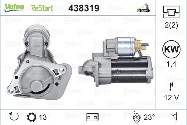 Valeo 438319 - Стартер vvparts.bg