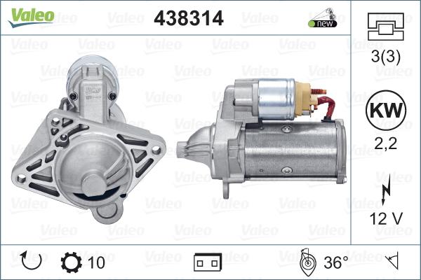 Valeo 438314 - Стартер vvparts.bg