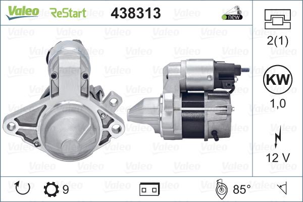 Valeo 438313 - Стартер vvparts.bg