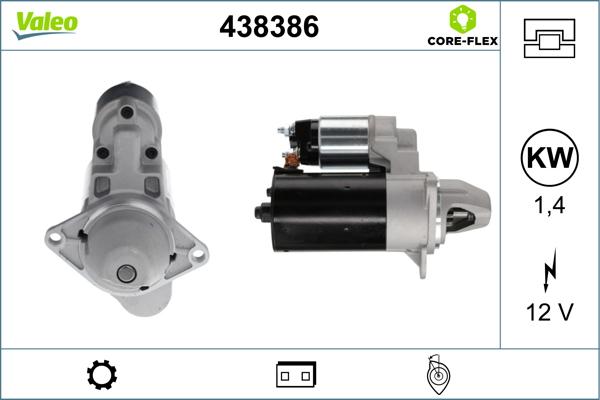 Valeo 438386 - Стартер vvparts.bg