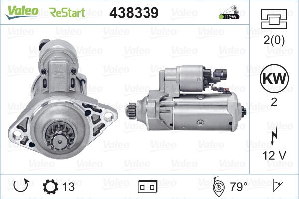 Valeo 438339 - Стартер vvparts.bg