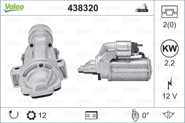 Valeo 438320 - Стартер vvparts.bg