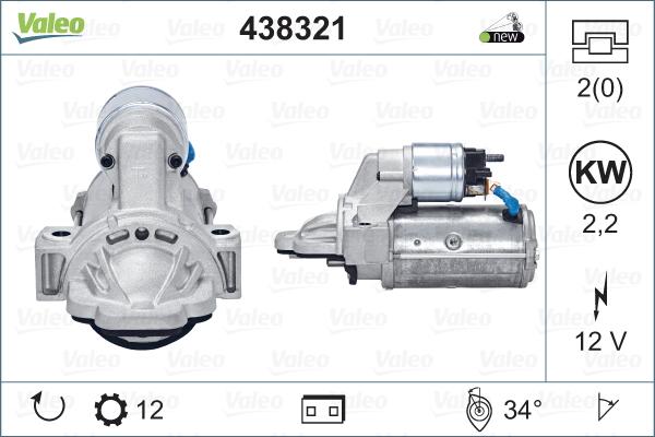 Valeo 438321 - Стартер vvparts.bg