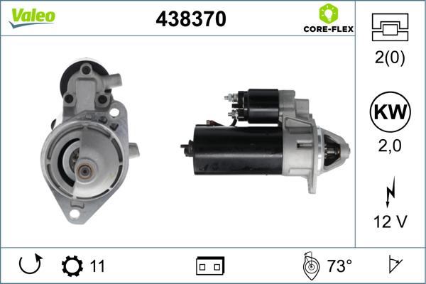 Valeo 438370 - Стартер vvparts.bg