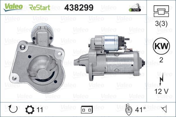 Valeo 438299 - Стартер vvparts.bg