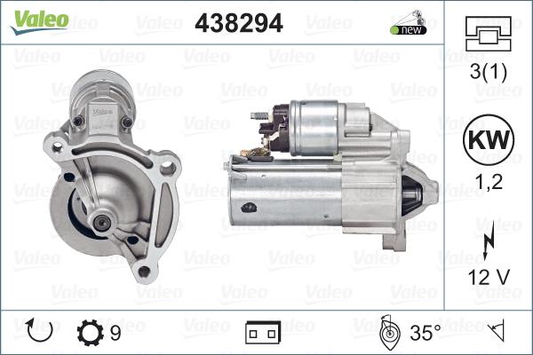 Valeo 438294 - Стартер vvparts.bg