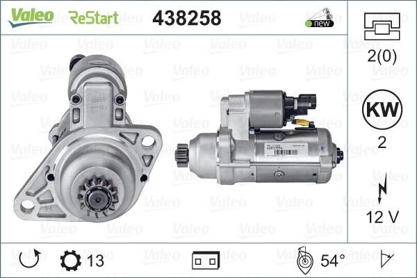 Valeo 438258 - Стартер vvparts.bg