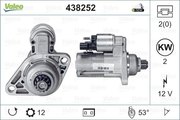 Valeo 438252 - Стартер vvparts.bg