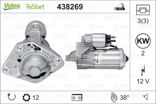 Valeo 438269 - Стартер vvparts.bg