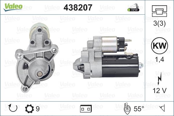 Valeo 438207 - Стартер vvparts.bg