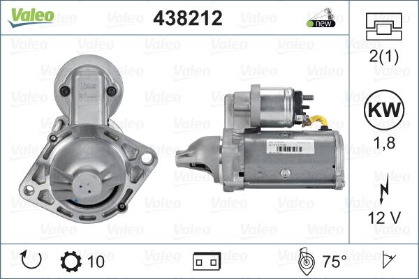 Valeo 438212 - Стартер vvparts.bg