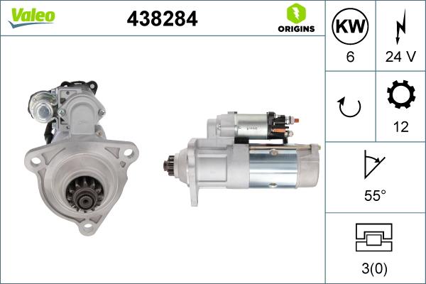 Valeo 438284 - Стартер vvparts.bg