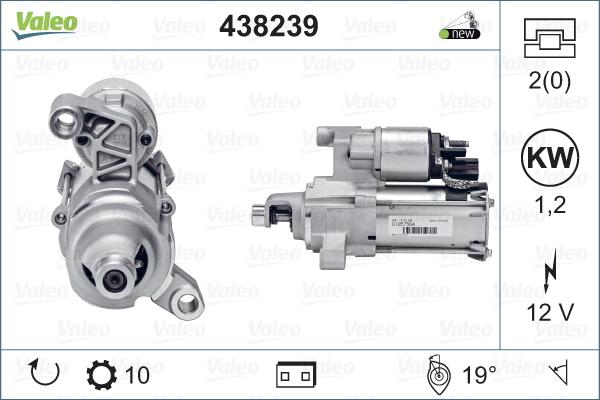 Valeo 438239 - Стартер vvparts.bg