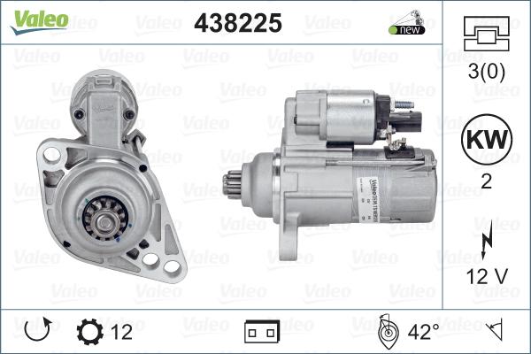 Valeo 438225 - Стартер vvparts.bg