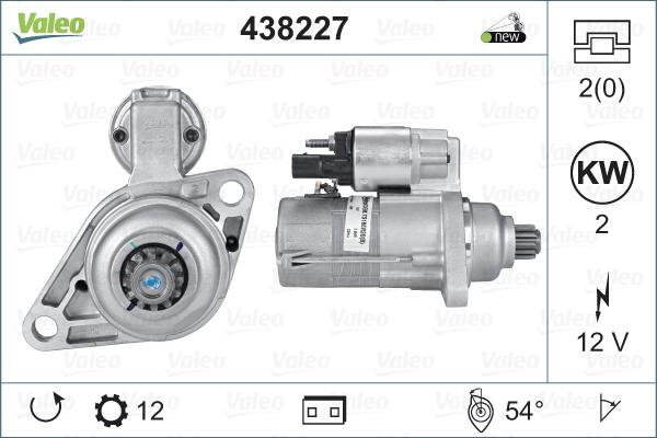 Valeo 438227 - Стартер vvparts.bg