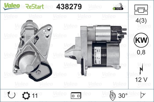 Valeo 438279 - Стартер vvparts.bg