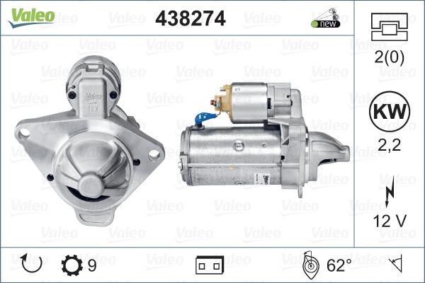 Valeo 438274 - Стартер vvparts.bg