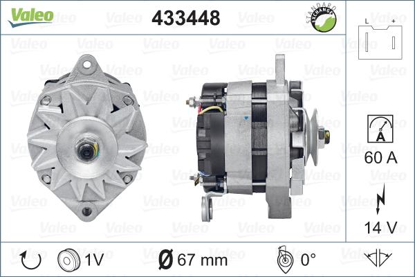 Valeo 433448 - Генератор vvparts.bg