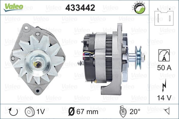 Valeo 433442 - Генератор vvparts.bg