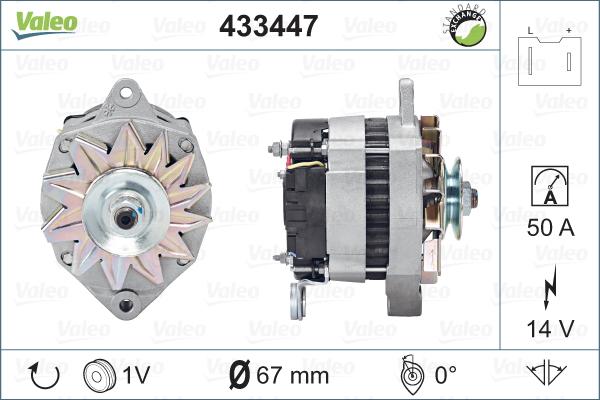 Valeo 433447 - Генератор vvparts.bg